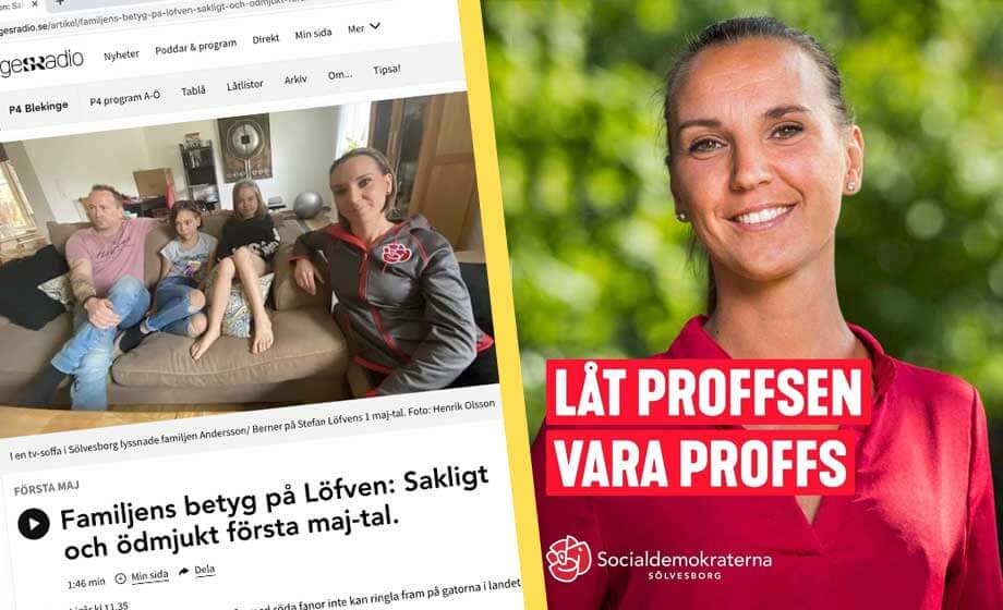 Statsradion lät ”mamma Janina” recensera Löfvens tal – mörkar att hon är S-politiker