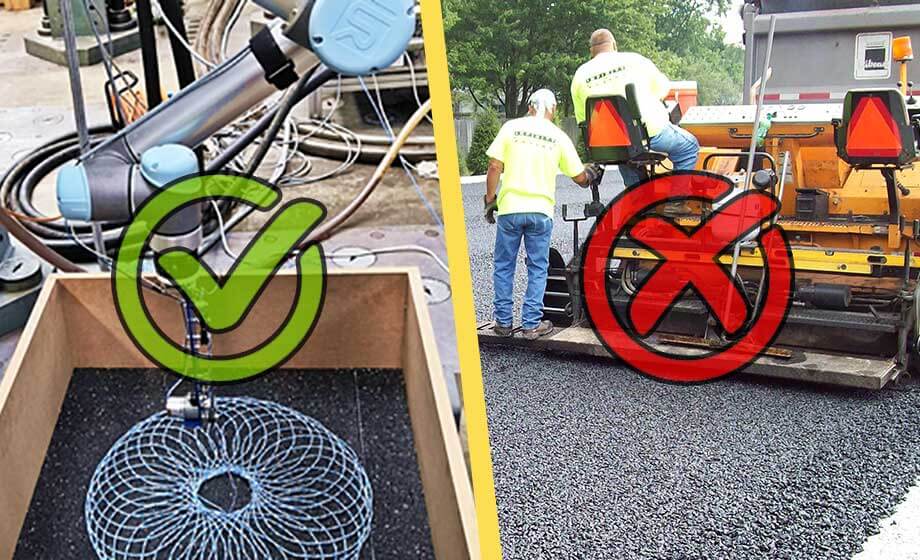 Framtidens vägar kan stickas i stället för asfalteras