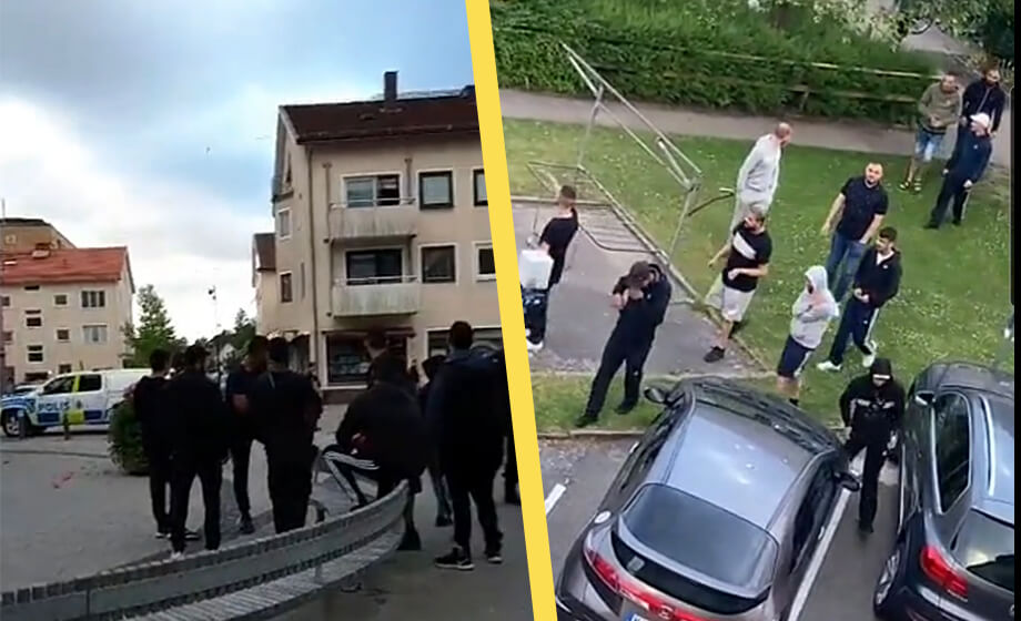 100-tal i bråk i utsatt område – insatsstyrkan tillkallades