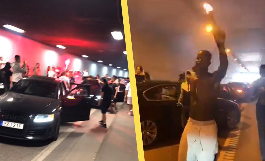 VIDEO: Se när studenter blockerar tunnlar – ”Yalla”