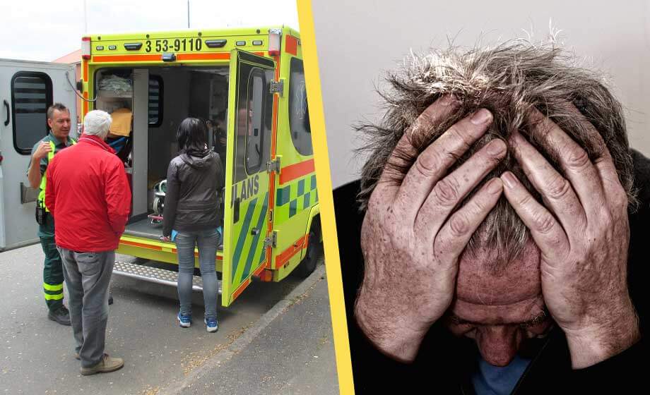 Ambulans tog inte med patient med huvudskada – avled