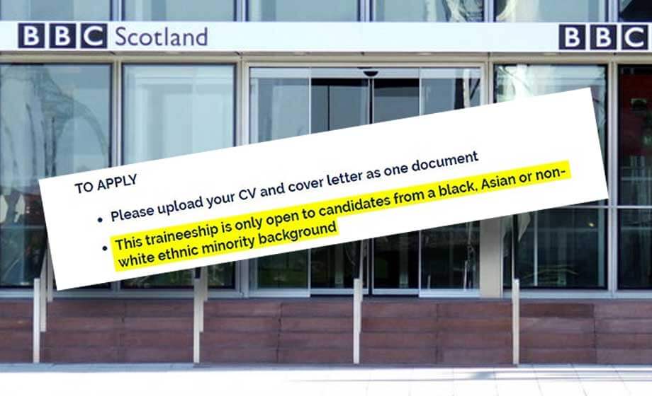 Rasdiskriminering hos BBC – vita ej välkomna