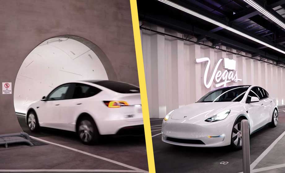 Elon Musks tunnelbana öppnar i Las Vegas