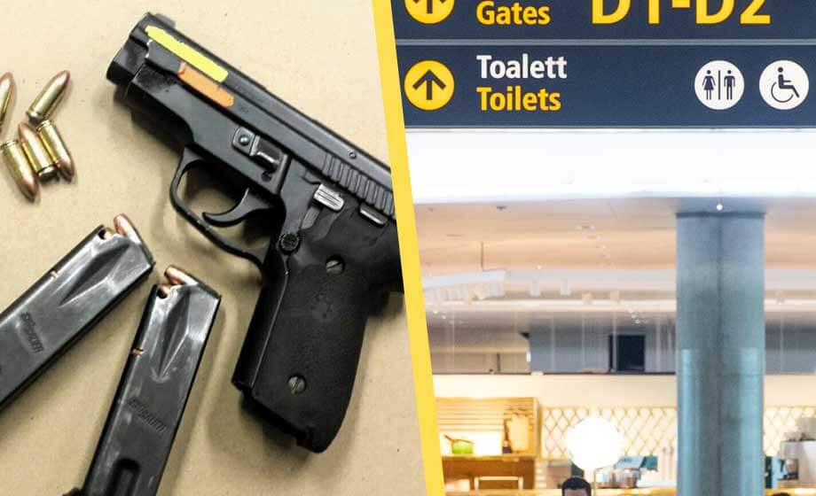 Civilpolis glömde tjänstevapnet på allmän toalett