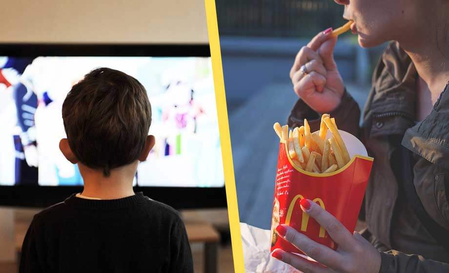 Brittiskt förbud mot reklam för skräpmat på tv och nätet