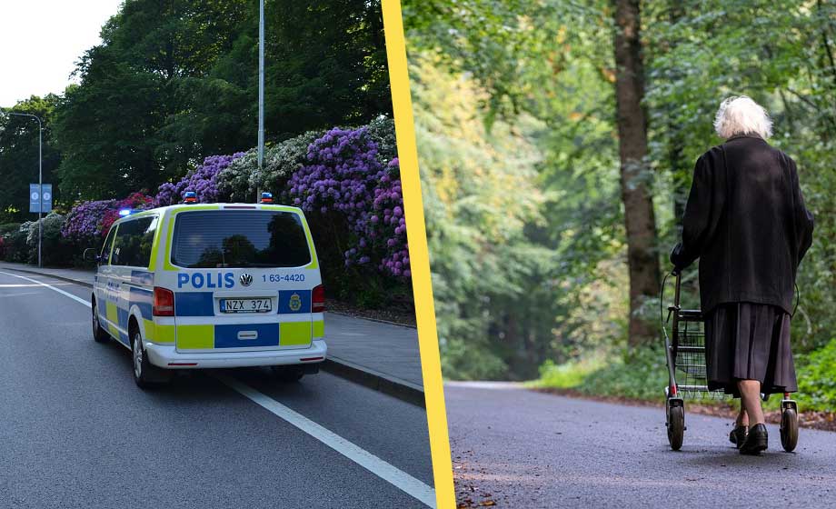 90-årig kvinna rånad i hemmet – fördes till sjukhus