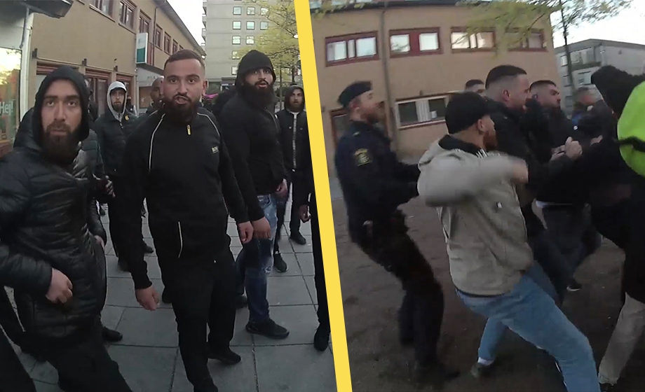 Se hela klankriget från polisens kameror: ”Ber er lämna snälla ni”
