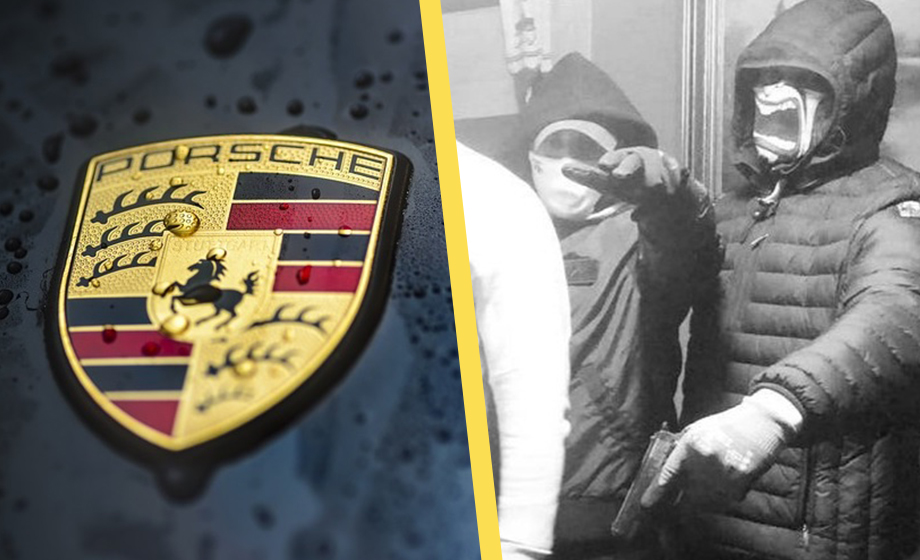 Maskerat gäng med pistol rånade Porsche-ägare