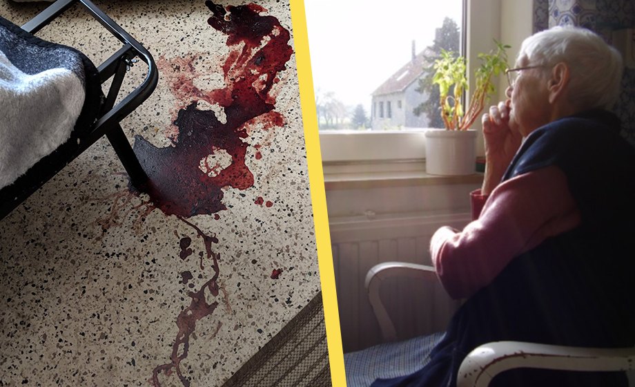 Personal påträffade åldring i blodpöl – fick sjukvård en dag senare