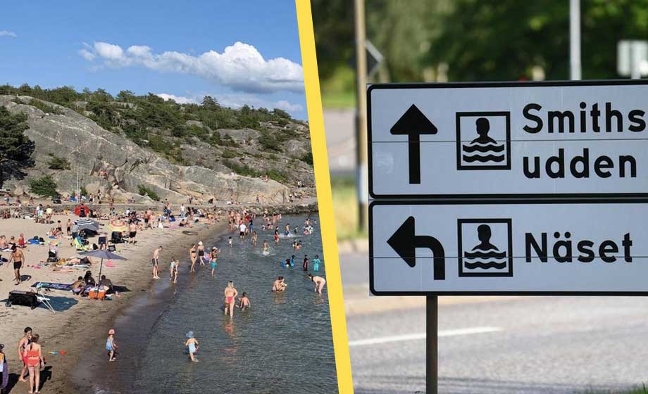 Gängbråk på badplats – en man förd till sjukhus