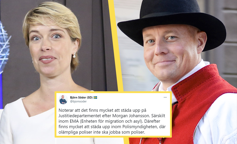 Björn Söder (SD): Sparka poliser som är ”politiska aktivister” för S