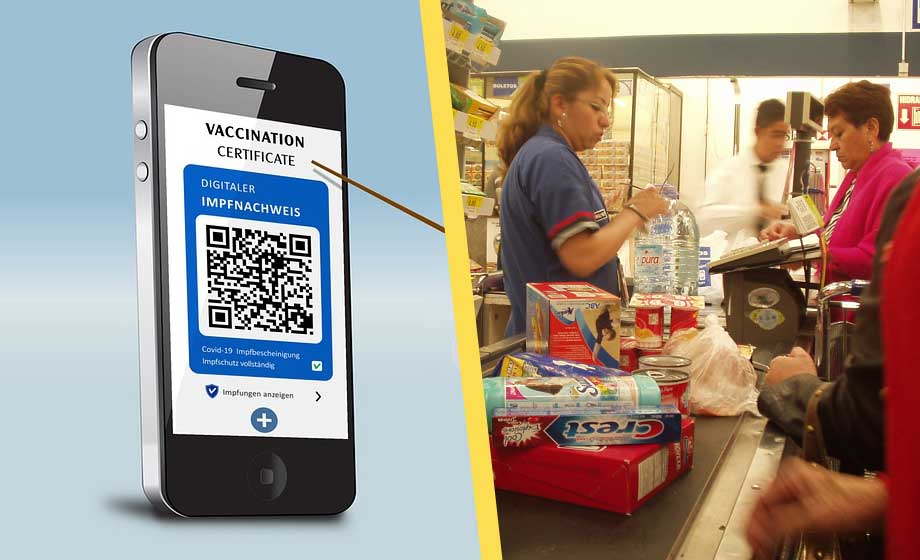 Vaccinpass krav för att handla mat