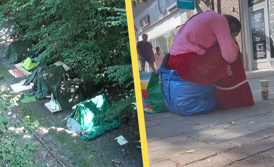 VIDEO: Illegala romska bosättningar mitt i Stockholm