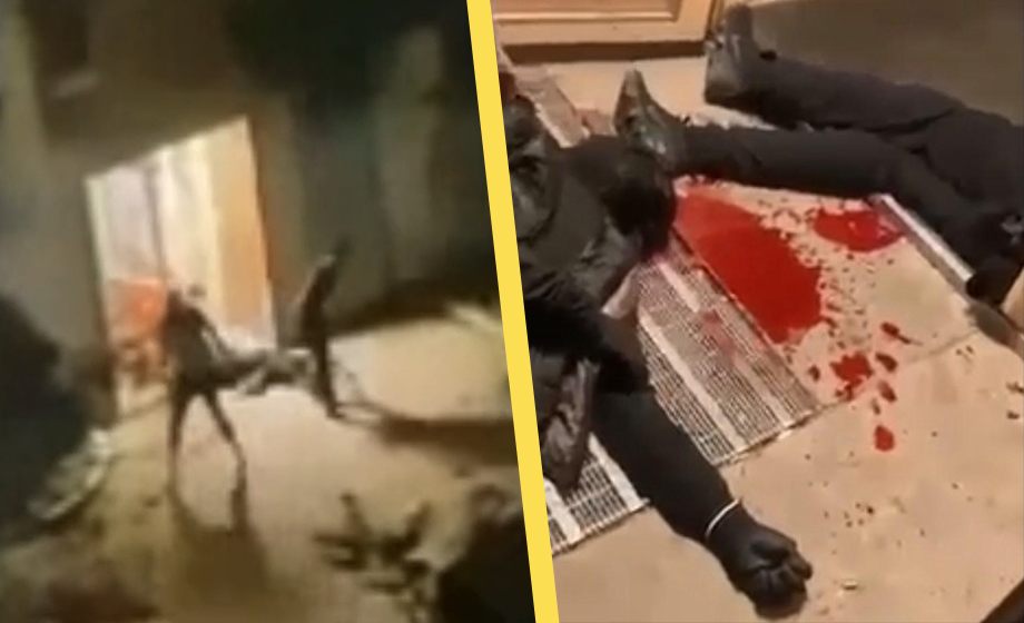 VIDEO: Två döda efter skjutning vid portuppgång