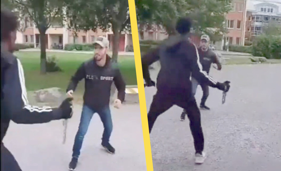 VIDEO: Se knivduellen mitt i bostadsområdet – ”Jalla Ahmed”