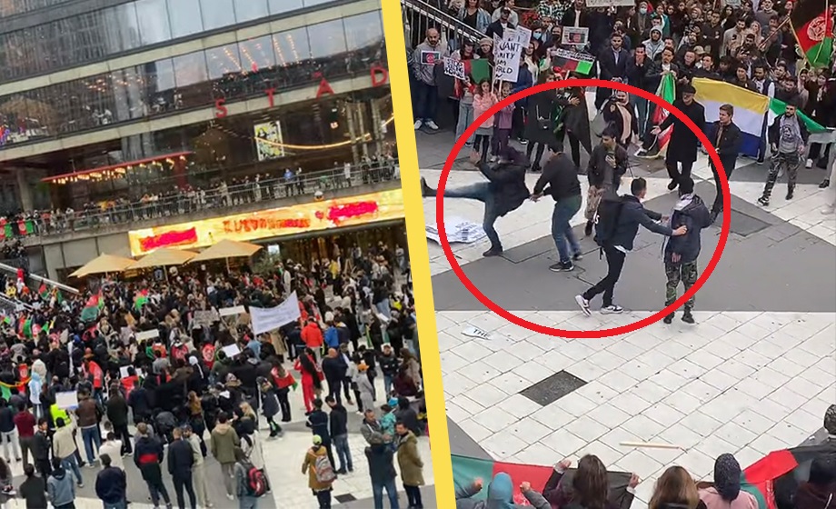 VIDEO: Se afghankaoset i Stockholm