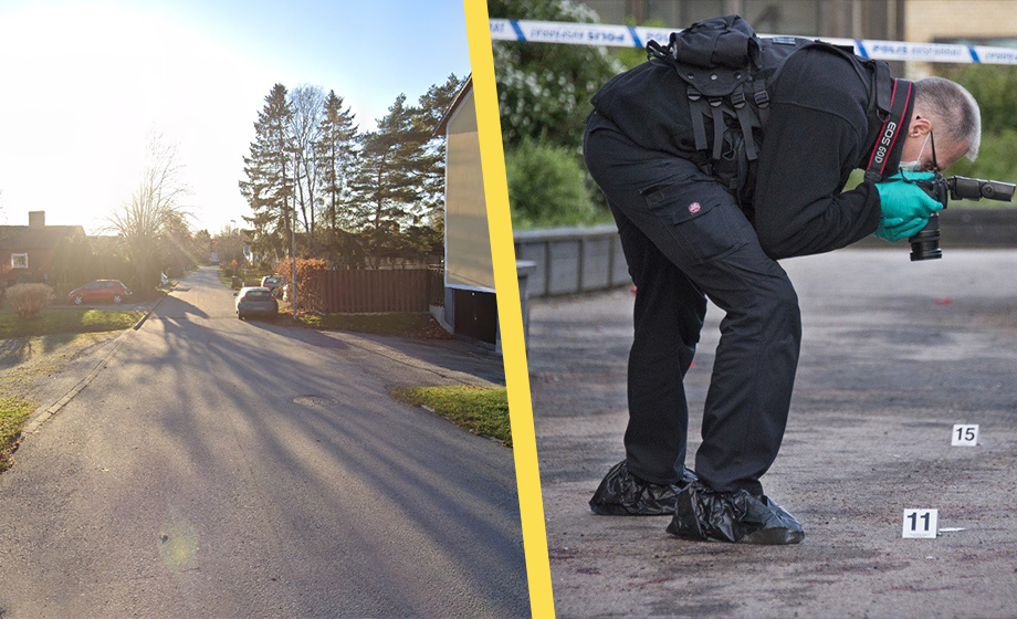 Skott mot villa med flera personer i