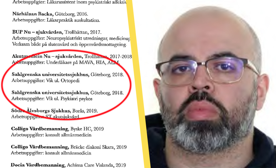 AVSLÖJAR: Fuskande läkare ljög om jobb på Sahlgrenska – fick jobb ändå