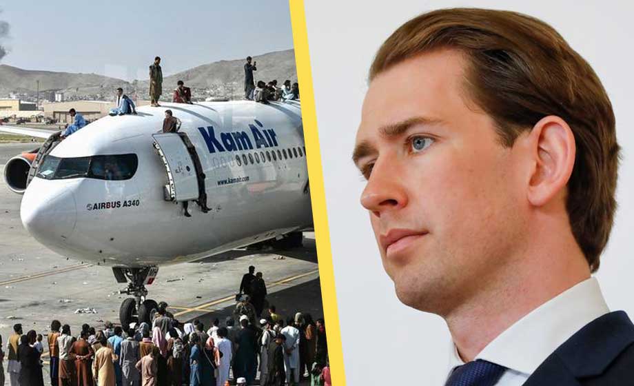 Österrikes förbundskansler, Sebastian Kurz, lovar att inte släppa in afghaner