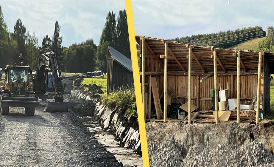 Myndigheterna körde över Lars – klöv hans lada mitt itu