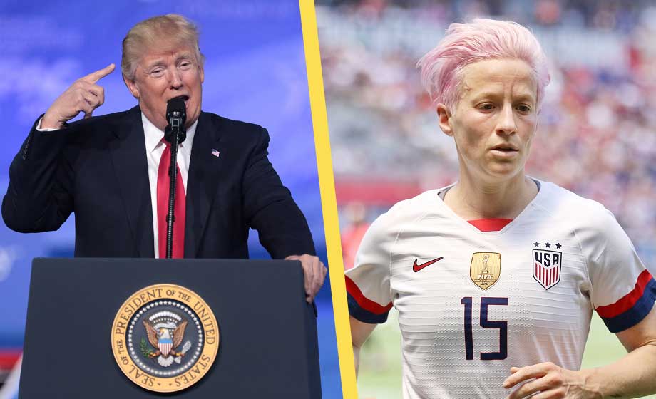 SVT felöversätter då Trump sågar amerikanska fotbollsdamerna