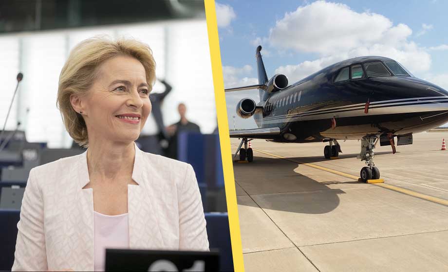 EU-topp tog flyget för 19 minuter lång resa