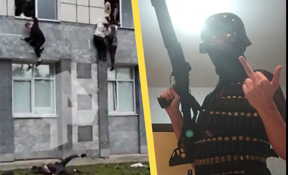 VIDEO: Här flyr studenterna från skolskytten – åtta döda