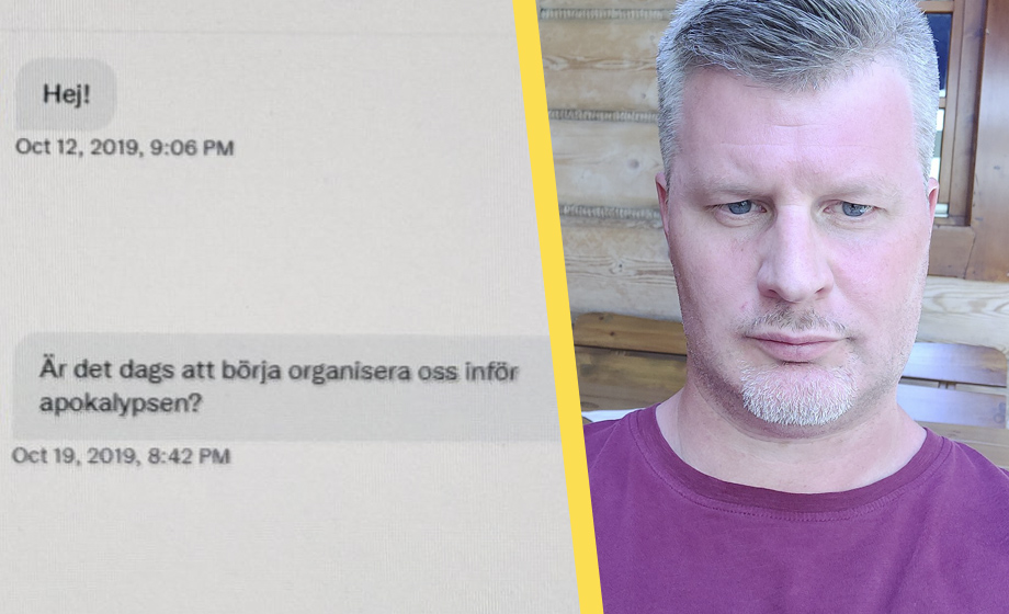 Christer, 48, kontaktades av okänd man på Twitter – då kom polisen