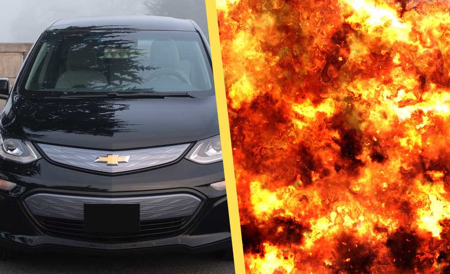 GM avråder att elbilar parkeras nära andra bilar – hög brandrisk