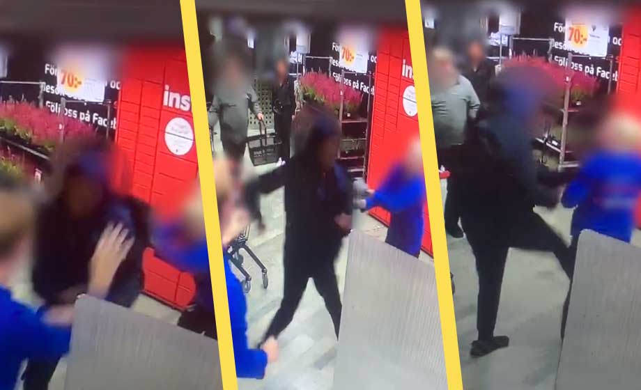 Snattare sparkade ner butikspersonal