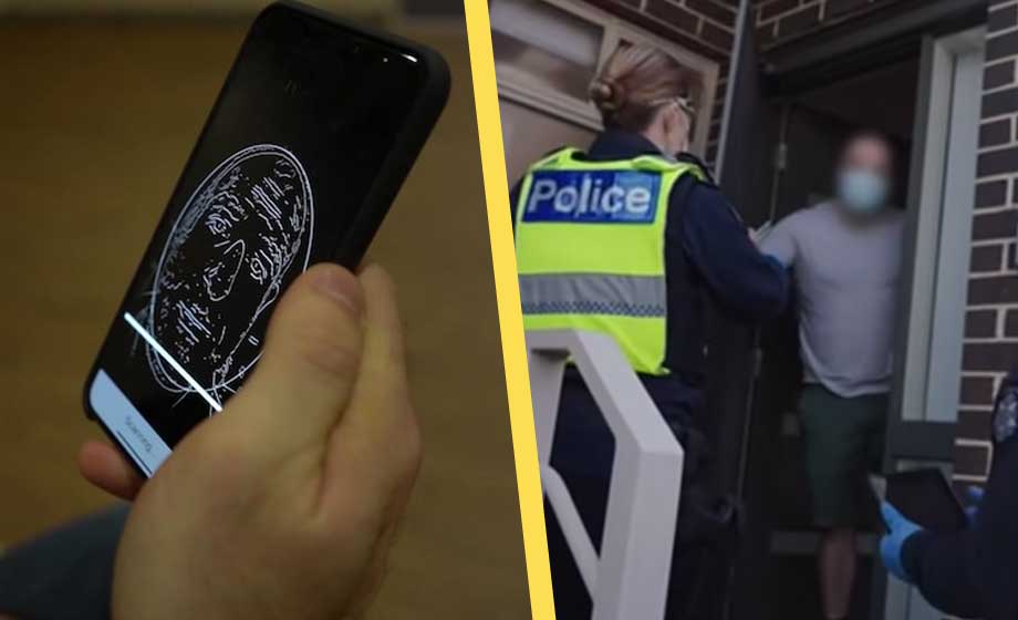 Covidsyndare jagas med ansiktsigenkännande teknik och geolokalisering