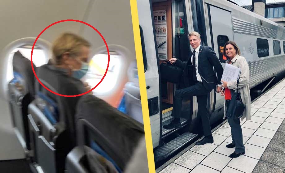 Här tar Per Bolund (MP) flyget till Köpenhamn
