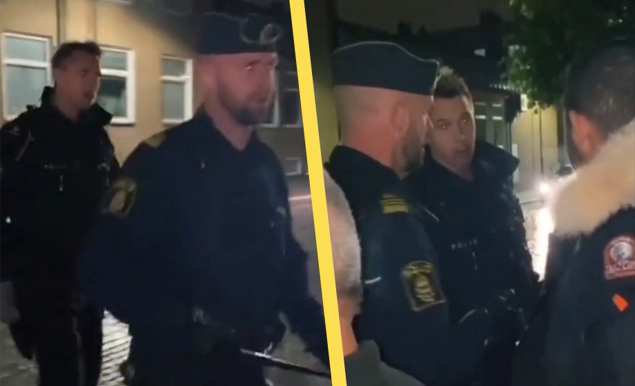 VIDEO: Poliser konfronterar invandrare som skrek ”rasistpolis” och ”fittpolis”