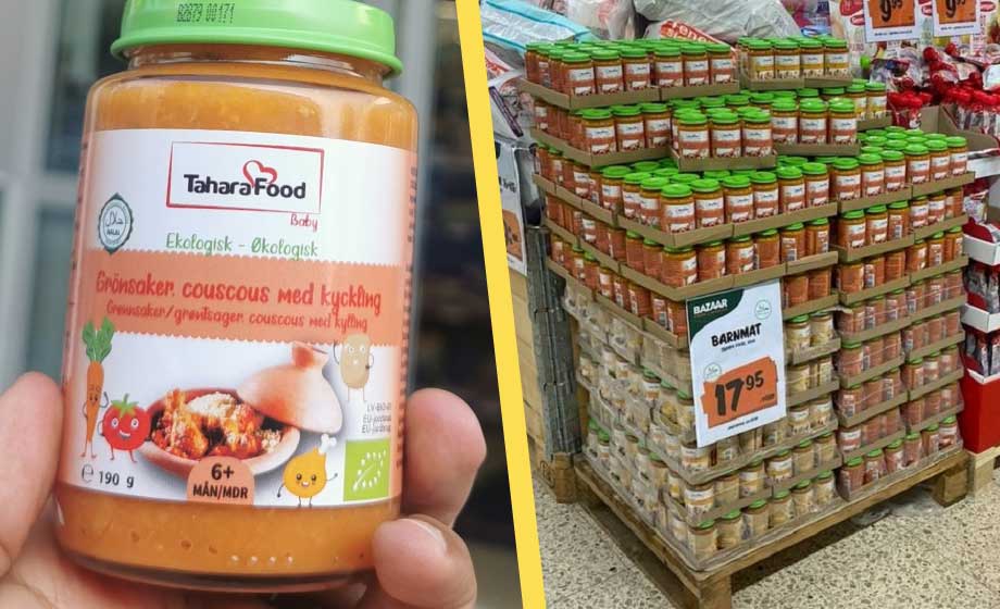Halal-barnmat på Malmös butikshyllor