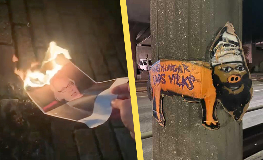 Profeten Muhammed blir gris efter muslimskt jubel över Vilks död