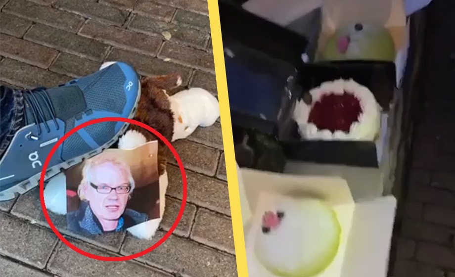 VIDEO: Invandrare firar Lars Vilks död med fyrverkerier och tårtor