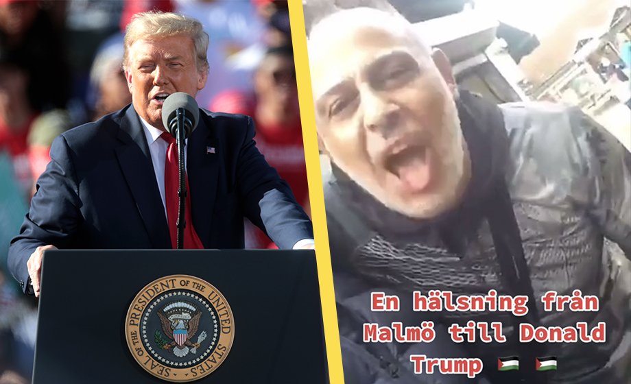 VIDEO: Malmöbo ska våldta Trump – ”Svär min mamma fitta”