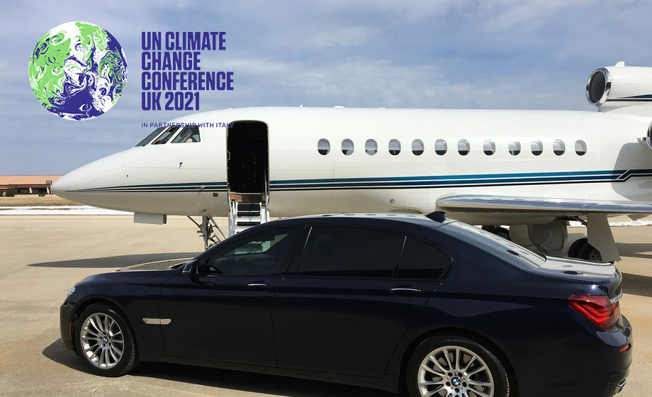 Eliten tar privatjet till klimatmötet