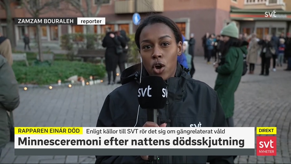 Statstelevisionen sände minnesstund för mördad gangsterrappare