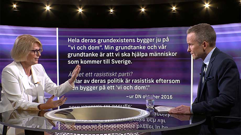 Ledande M-politiker gör avbön för rasistanklagelser mot SD