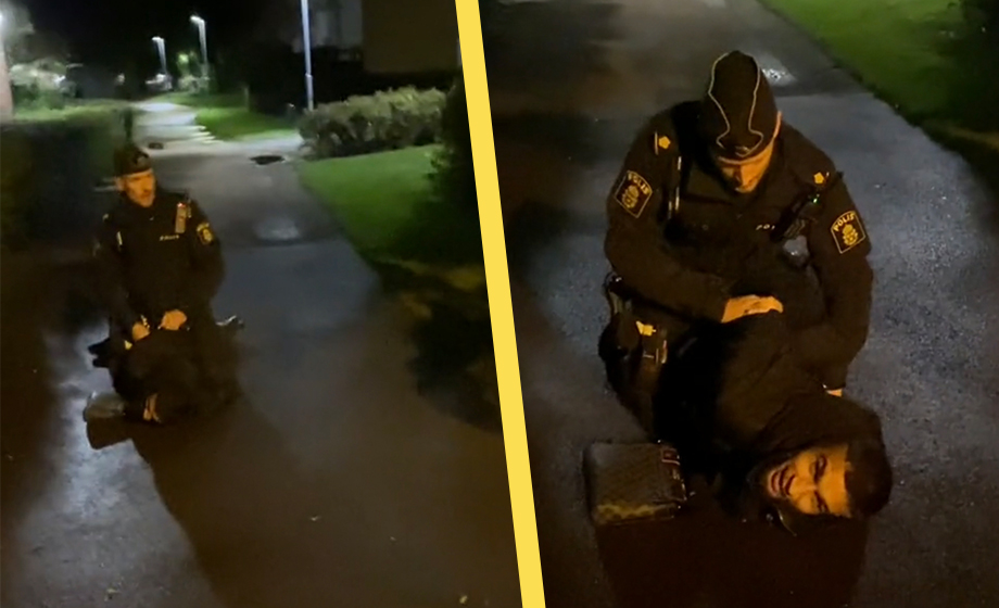 VIDEO: Polis hotas vid gripande – ”Kommer knulla dig vänta bara”
