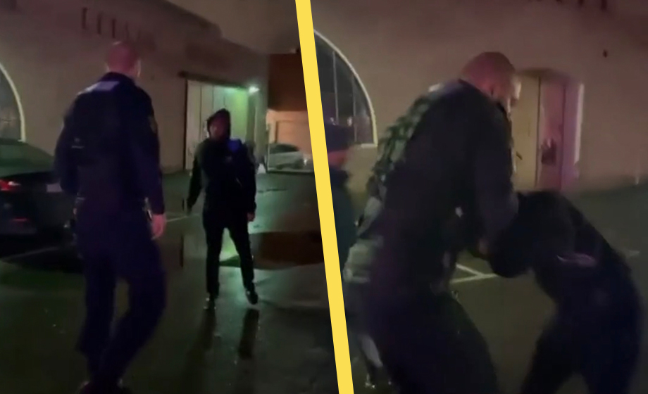 VIDEO: Polis tar i med hårdhanskar: ”Kommer sänka dig”