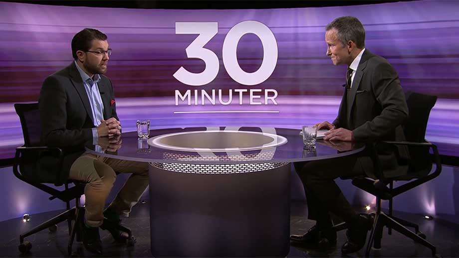 Åkesson pressades om regeringssamarbete och nazistiska rötter