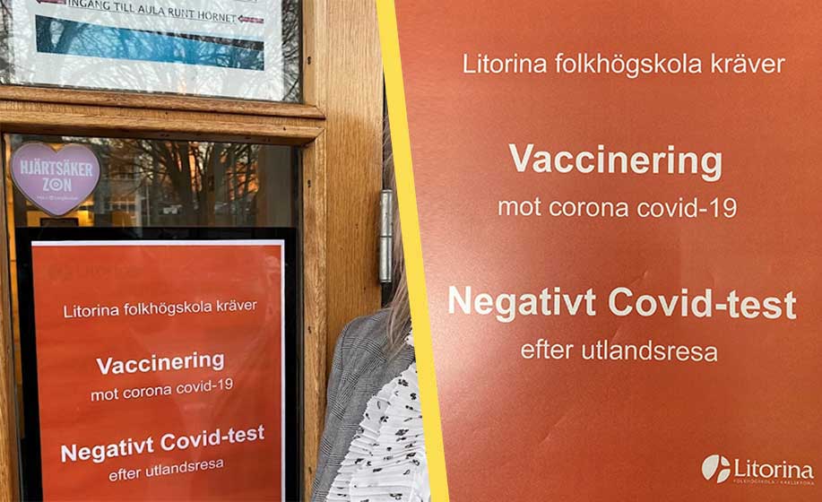 Folkhögskola inför covid-apartheid