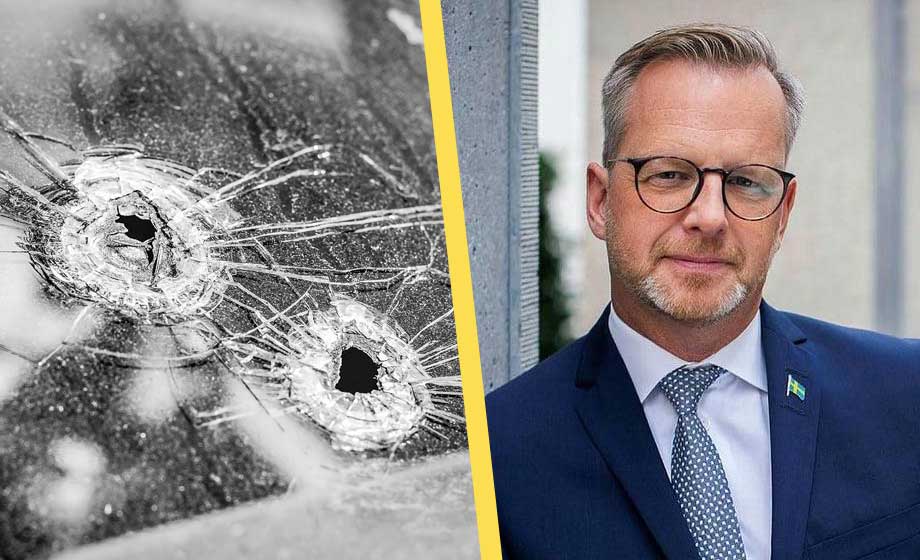 Skottlossning mot radhus