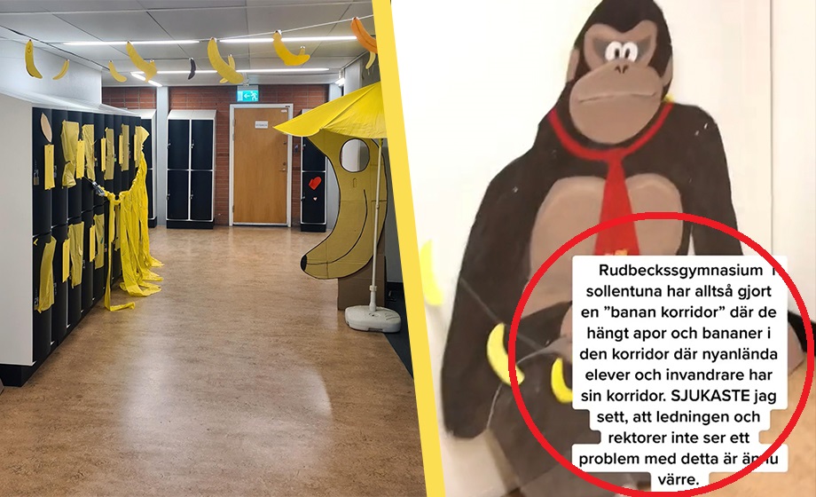 VIDEO: Här är rasistdrevet som fick skolan att riva bananspex