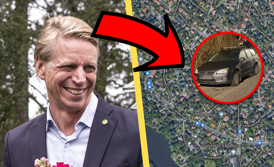 BILDERNA AVSLÖJAR: Här GÖMMER Per Bolund (MP) bensinbilen
