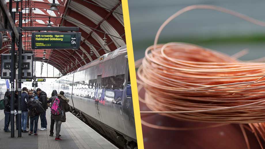 Hitresta ligornas kopparstölder fortsätter – lamslår tågtrafiken