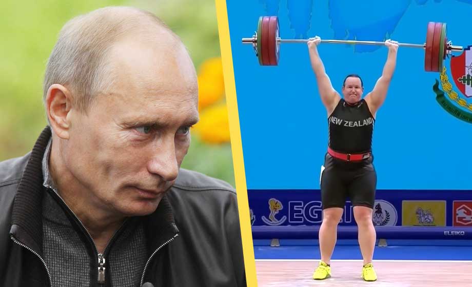 Putin liknar transkvinnors deltagande i sport med covid