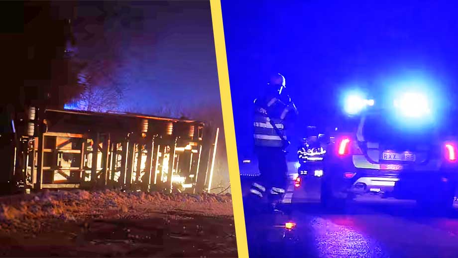 Berusad utländsk lastbilsförare körde ihjäl man och skadade kvinna svårt